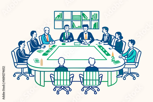 Teamwork makes the dream work at the boardroom table for a successful business meeting