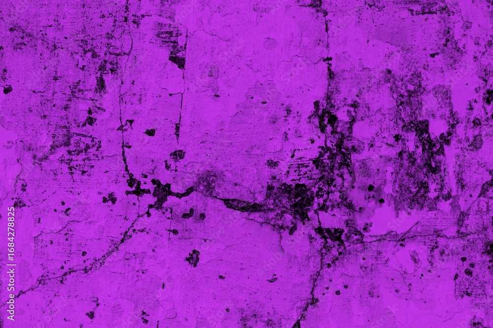 Fototapeta premium A vibrant pink grunge texture featuring distinct cracks and distressed organic patterns, perfect as a background or overlay. Suited for creative designs, bold artistic projects, and digital compositio