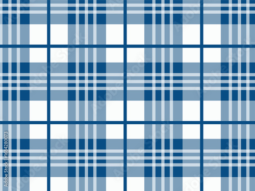 Blue Plaid Checkered Gingham Seamless Pattern
