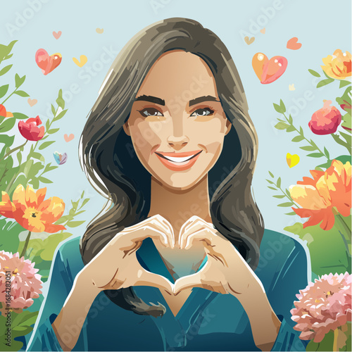 The Gentle Gesture. A beautiful, ultra-realistic portrait of a young girl with a kind and gentle expression.

