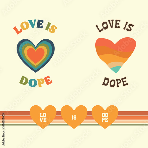 love is dope retro style