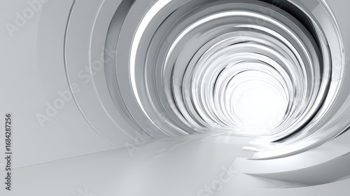 Fototapeta Naklejka Na Ścianę i Meble -  Spiral tunnel with bright light