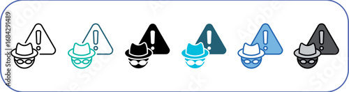 Fraud Icon Pack Multistyle Editable Stroke