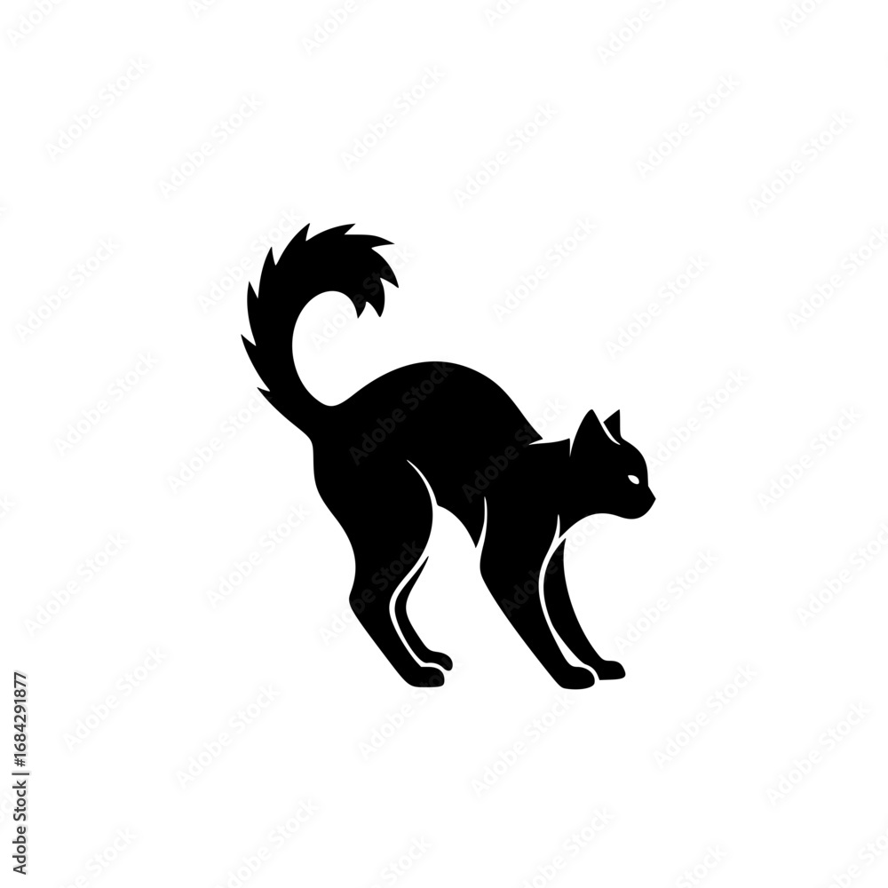 Fototapeta premium Silhouette Vector of Black Cat for Logo Design and Branding