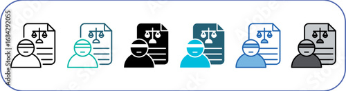 Justice Icon Pack Multistyle Editable Stroke