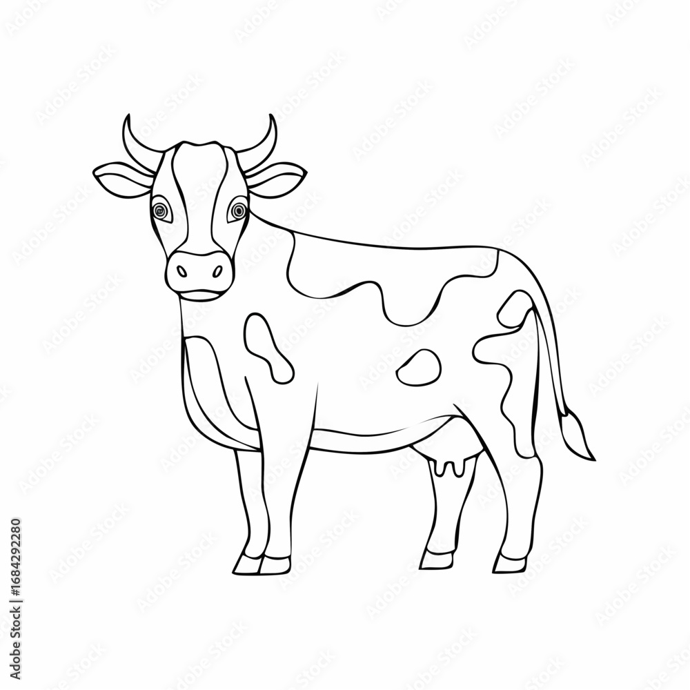 Fototapeta premium Cow Illustration