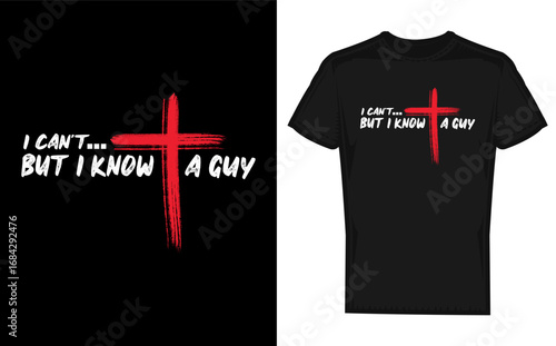 Funny Christian Cat with Jesus Cross Design for Apparel or Stickers