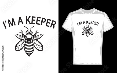 Funny Cat Beekeeping Illustration with Honey Bee and Apiarist Theme