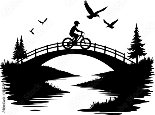 silhouette of a man riding a bicycle, bike, bicycle, silhouette, sport, vector, cycling, motorcycle, biker, cyclist, illustration, extreme, race, motocross, cycle, black, speed, jump, ride, mountain, 
