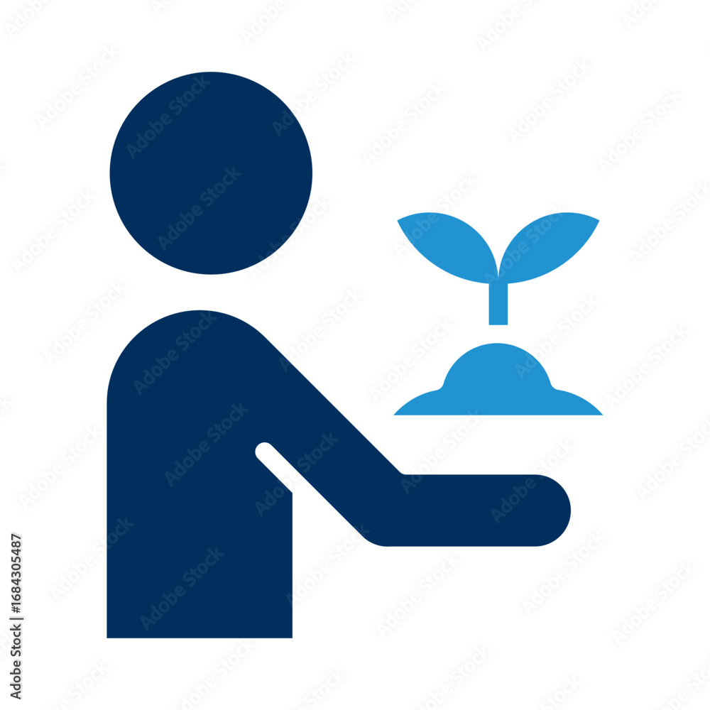 Conservation Blue Color Icon