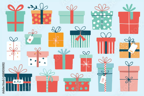 colorful gift box pattern vector illustration for holiday celebrations and festive party decoration