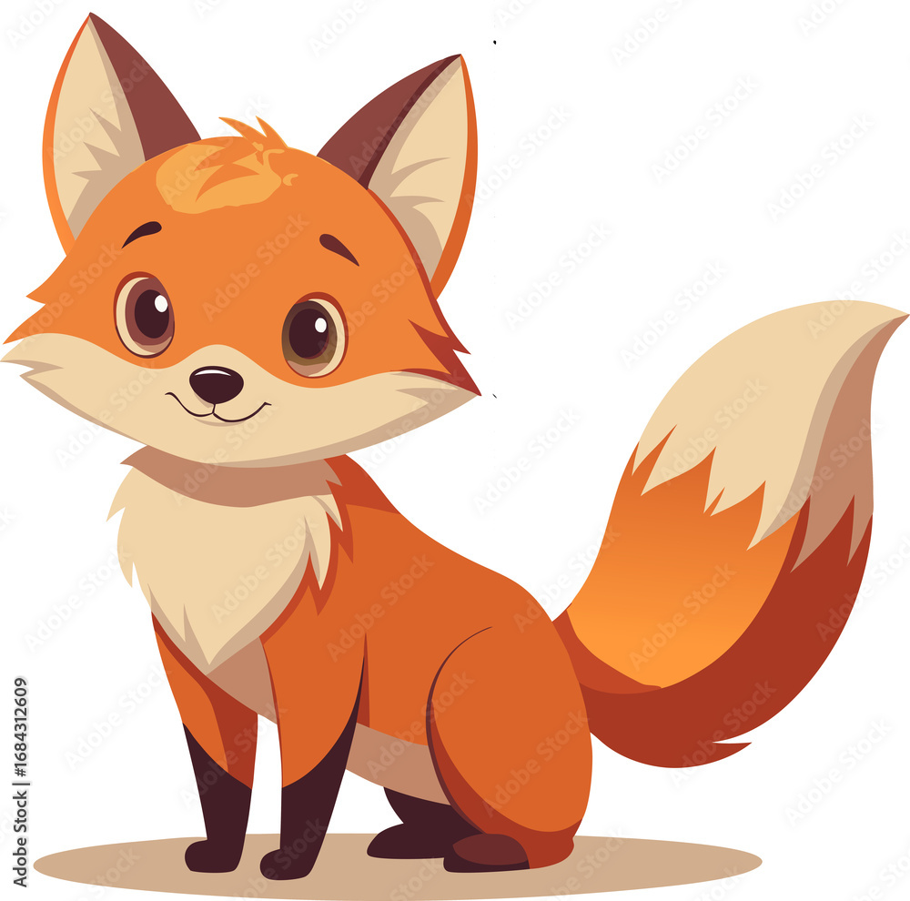 Obraz premium fox cartoon character