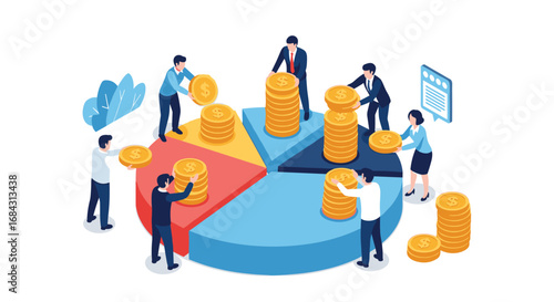 Team collaborates building wealth through financial strategy and investment growth, maximizing profits