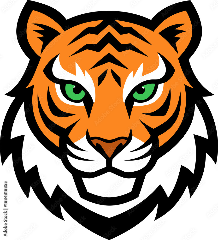 Obraz premium tiger head vector