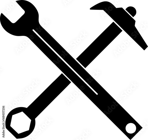vector illustration of hammer and screwdriver