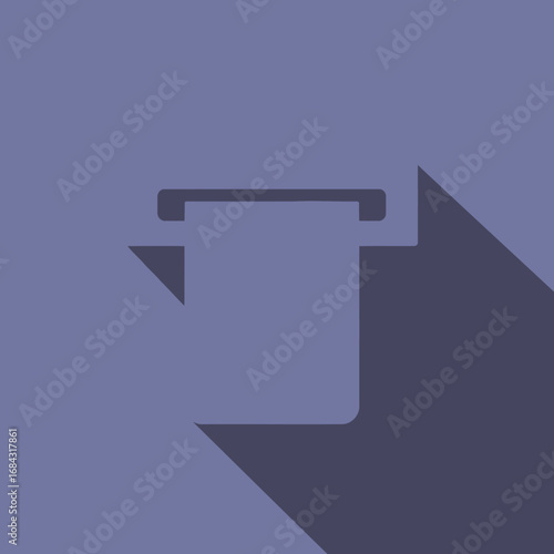 A simple, flat icon of a receipt dispenser or cash machine receipt slot.