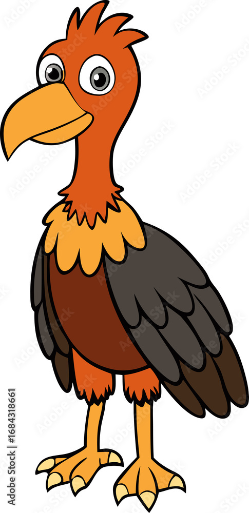 Fototapeta premium vector illustration of cartoon vulture