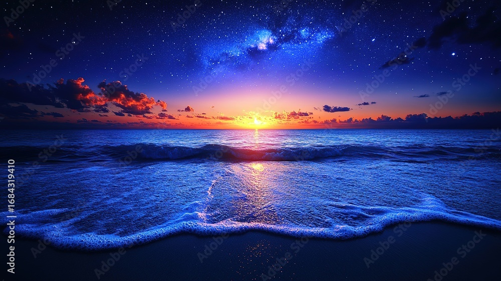 Fototapeta premium sunset over the sea