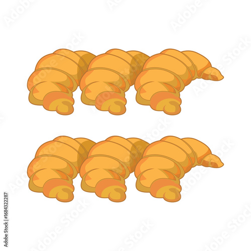 illustration a croissant with white background