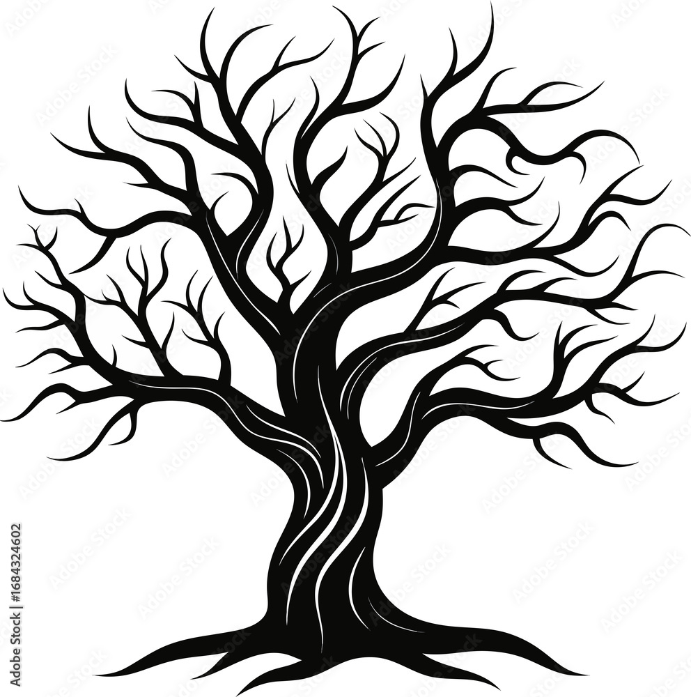 Obraz premium vector tree silhouette