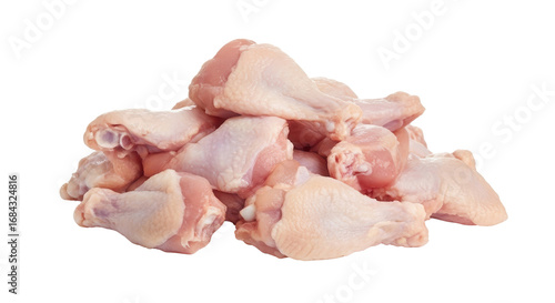 Heap of raw chicken wings for cooking isolated PNG with Transparent Background