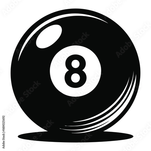 black billiard ball