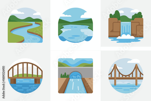 Isometric urban buildings collection, small civic structures, pavilion gazebo, apartment blocks, suburban houses, commercial units, rooftop details, neighborhood map icons
