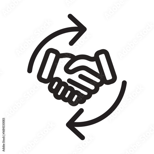 Meditation Icon of Conflict Resolution Icon Set