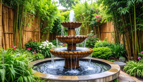 Garden Fountain Backyard Oasis