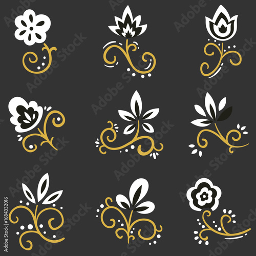 Floral ornaments collection