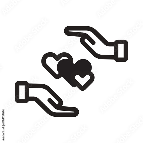 Sharing Care Icon of Empathy in Remote Work Icon Set