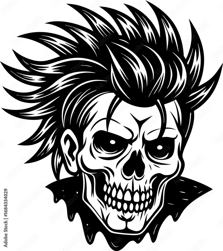 Fototapeta premium skull on a black background