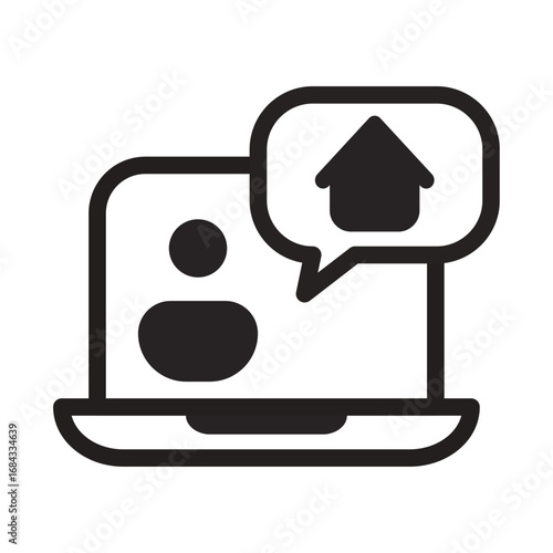 Family Update Icon of Remote Family Check In Icon Set