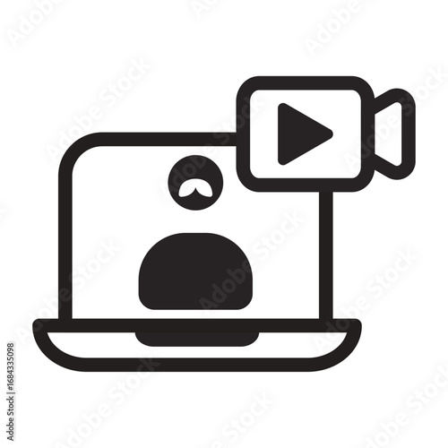 Video Icon of Remote Family Check In Icon Set