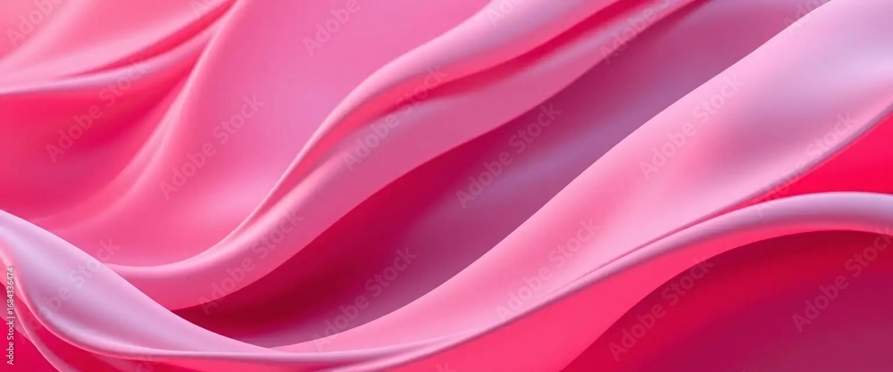 Fototapeta premium Smooth Pink Fabric Folds with Soft Lighting