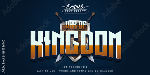War of kingdom editable text effect.