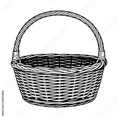 empty wicker basket