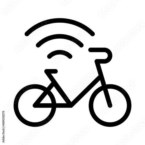 Smart Bike Line Icon of Shared e-bike & Scooter Icon Set