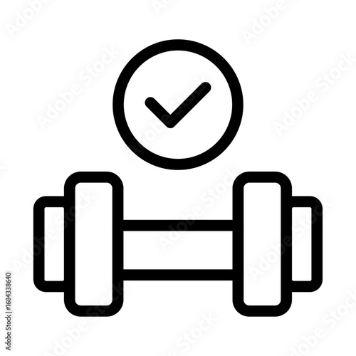 Exercise Routine Line Icon of Habit Stacking Icon Set