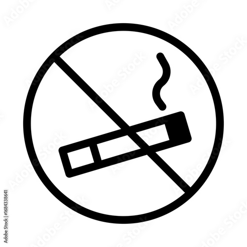 No Smoking Line Icon of Habit Stacking Icon Set