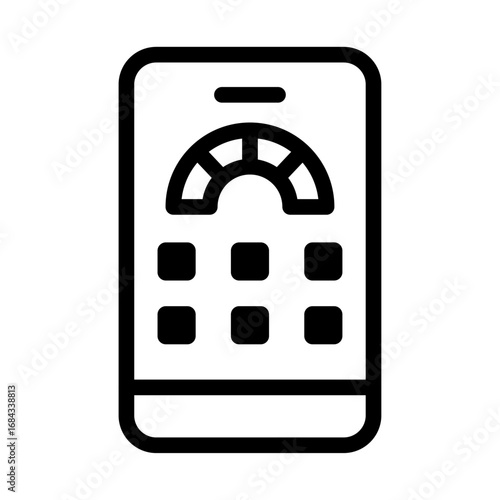 App Tracker Line Icon of Digital Wellness Score Icon Set