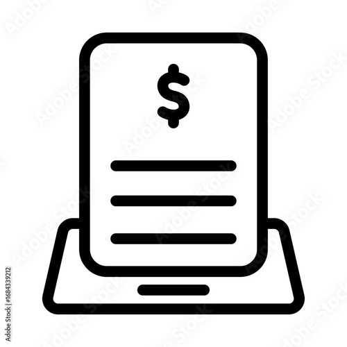 Billing Statement Line Icon of SaaS Billing & Plan Comparison Icon Set