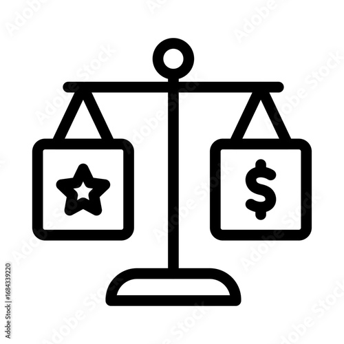 Plan Comparison Line Icon of SaaS Billing & Plan Comparison Icon Set