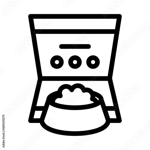 Smart Feeder Line Icon of Pet Tech Icon Set