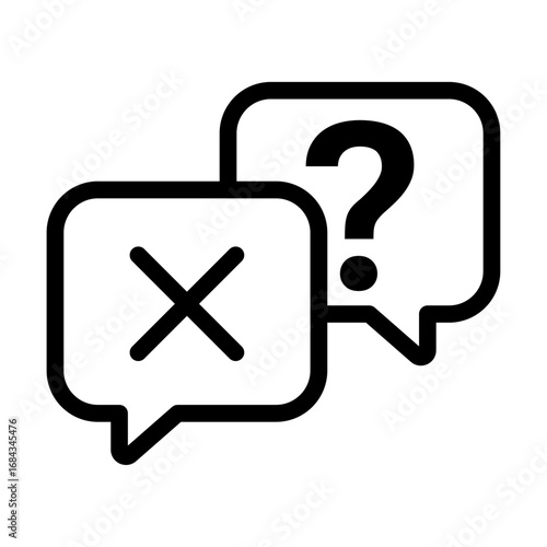False Info Alert Line Icon of Misinformation & fact-checking Icon Set