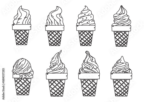 set of ice cream