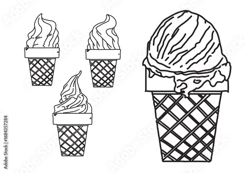 ice cream lineart