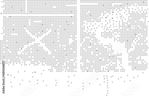 Abstract gray and white pixelated pattern background.
