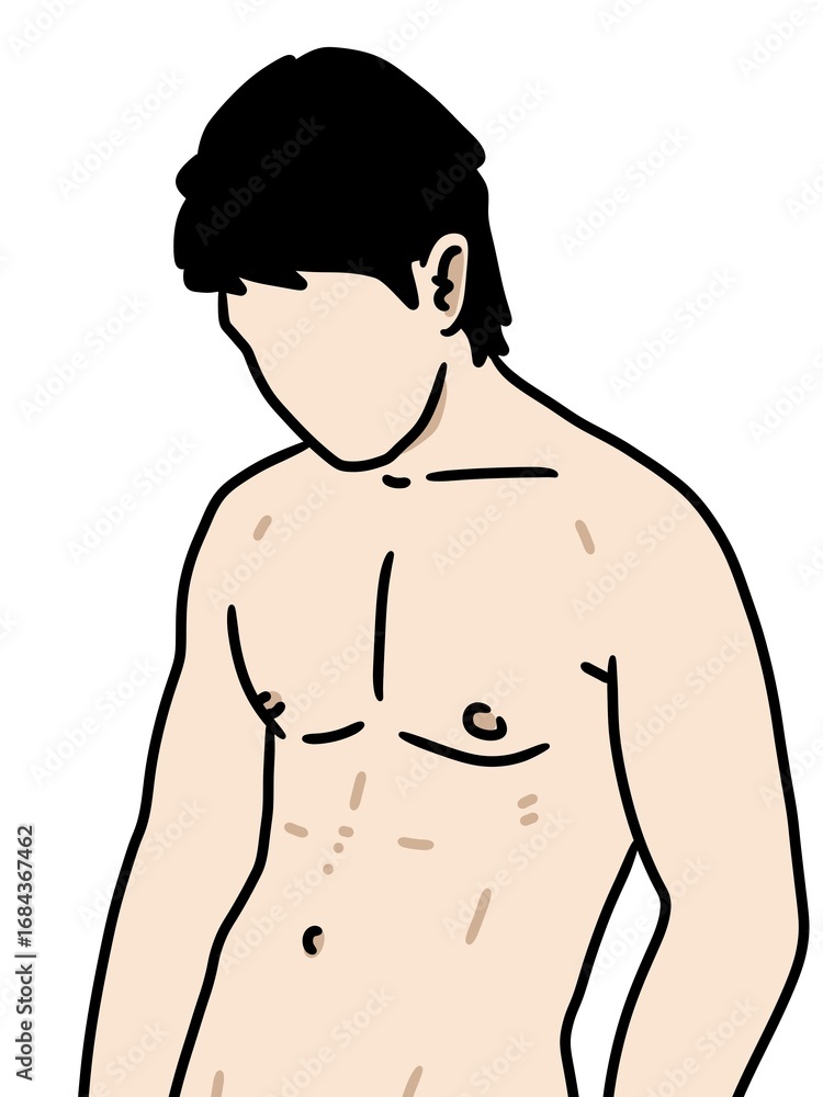 Fototapeta premium cartoon cute boy on white background