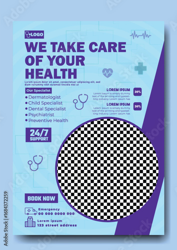 Professional medical advertisement promoting comprehensive healthcare services and patient well being